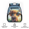thumbnail image 6 of KUIFORTI Brown Cow Toddler Backpack Girls Kids School Bag with Multiple Organizer Pockets Adjustable Straps 13.5 Inch for Preschool Kindergarten Back to School Gifts, 6 of 7