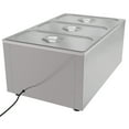 thumbnail image 2 of 6 Qt. Three-Section Electric Countertop Food Warmer With Faucet, CFW-3T., 2 of 10