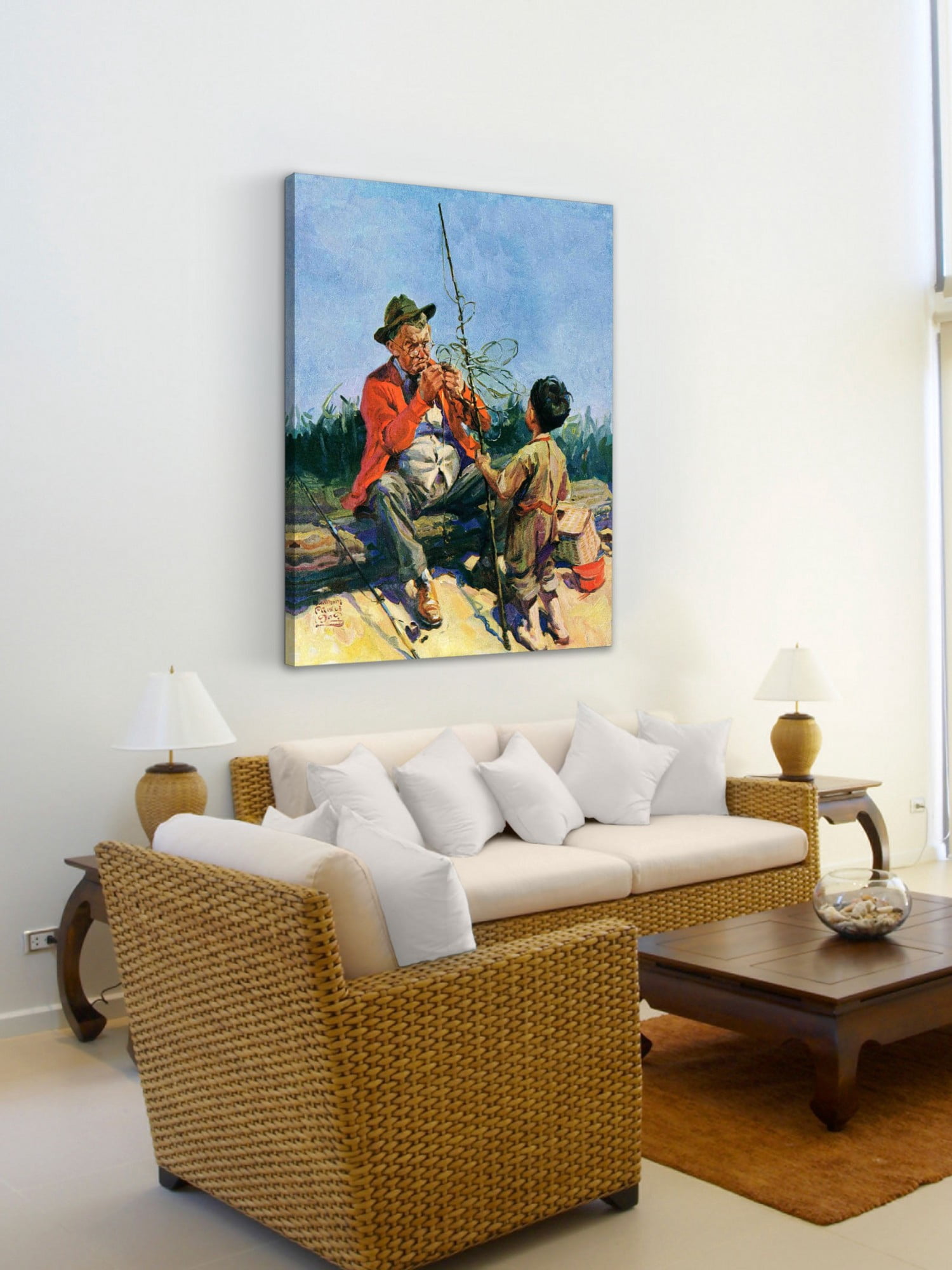 Marmont Hill Tangled Fishing Line by WM. Meade Prince Painting Print on Canvas