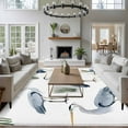 thumbnail image 3 of Watercolor Animals Large Area Rugs 5x8 ft Herons Reeds Hand Drawn Illustration Washable Rug Non Slip Indoor Carpet Absorbent Floor Mat for Living Room Bedroom Dining Room, 3 of 9