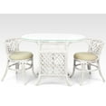 thumbnail image 2 of SK New Interiors Dining Furniture Borneo Set of 2 Natural Rattan Chairs w/Cream Cushion and Oval Table w/Glass, White, 2 of 7