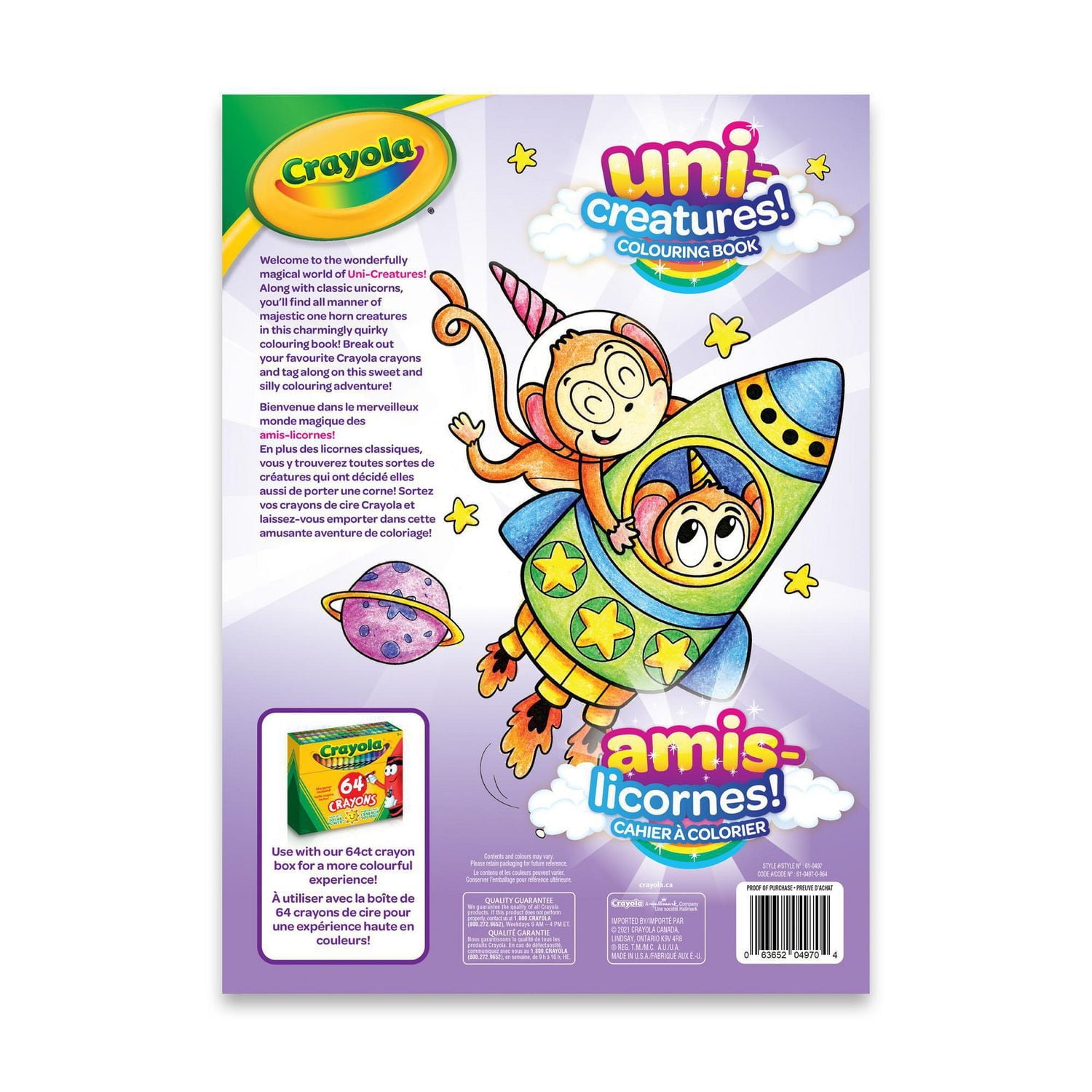 Crayola 96 Page Colouring Book, Food Pals, 96 page colouring book