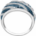 thumbnail image 3 of 1/2 Carat T.W. Blue and White Diamond 10kt White Gold Fashion Ring, 3 of 3