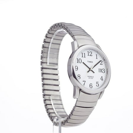 Timex Men's Easy Reader Date Expansion Band Watch Silver-Tone | Walmart
