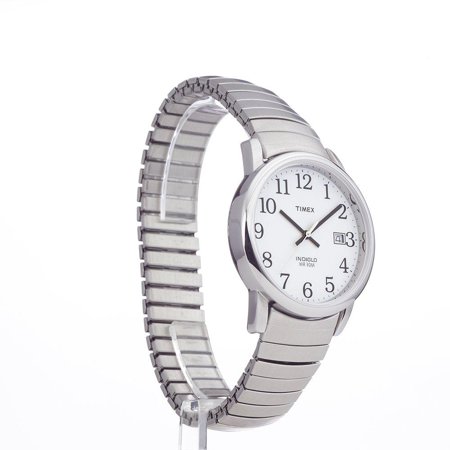 Timex Men's Easy Reader Date Expansion Band Watch Silver-Tone | Walmart