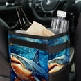 thumbnail image 6 of Starry Shark Foldable Mini Trash Can for Car with Lid, Leak-Proof, and Hanging Storage Bag - Car Trash Can, 6 of 6