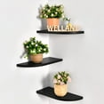 thumbnail image 4 of WELLAND Floating Corner Shelves Wall Mounted Display Shelf, Set of 3, Black Finish, 4 of 9