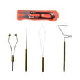 thumbnail image 1 of Herramientas para atado de moscas, acabado de nudos, hilo de atado de Metal, accesorios para atado de moscas, herramientas para atar anzuelos de pesca 5 soportes dorados., 1 of 8