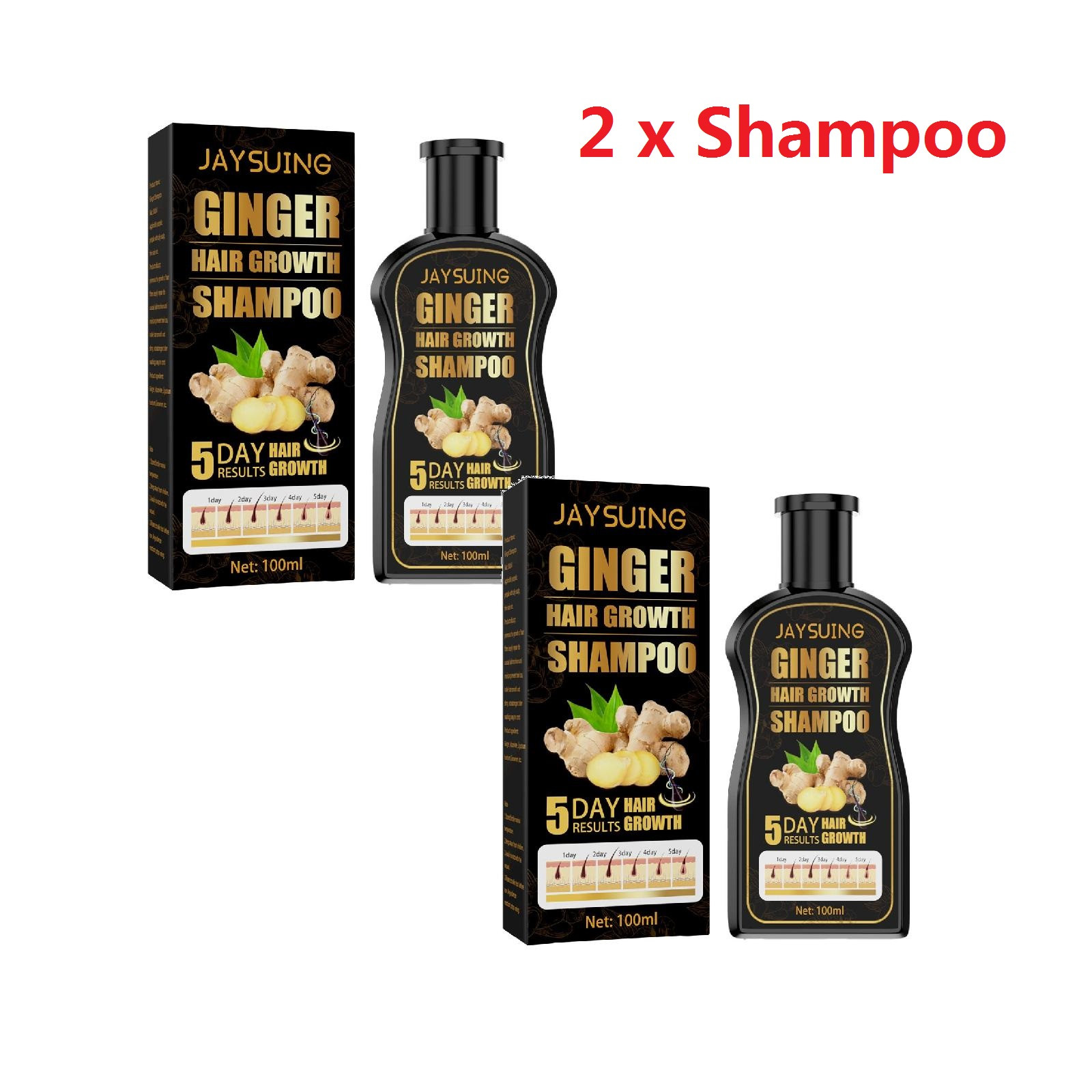 2PCS Hair Growth Shampoo, AntiHair Loss Shampoo, Hair Thickening