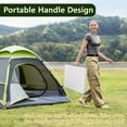 thumbnail image 2 of Decksplore Folding Table 4ft - Heavy Duty Fold-in-Half Plastic Table with Adjustable Height, Portable Utility Tables with Steel Legs for Picnic, Camping, Dining, Party, 2 of 8