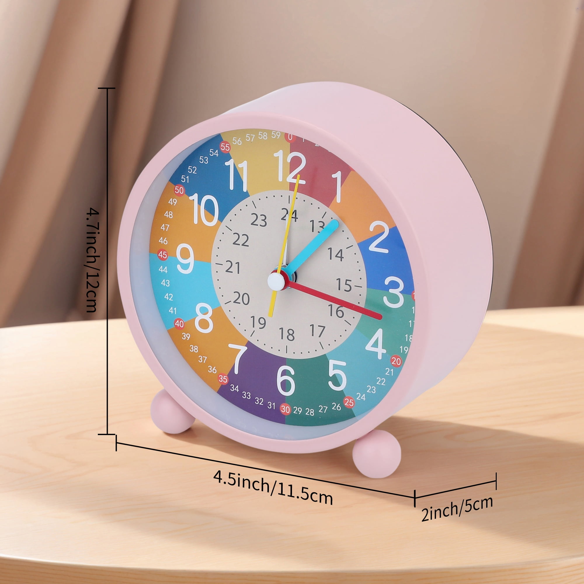 Unique Bargains Mechanical Alarm Clock Blue 4.5"L x 2.0"W x 4.7"H