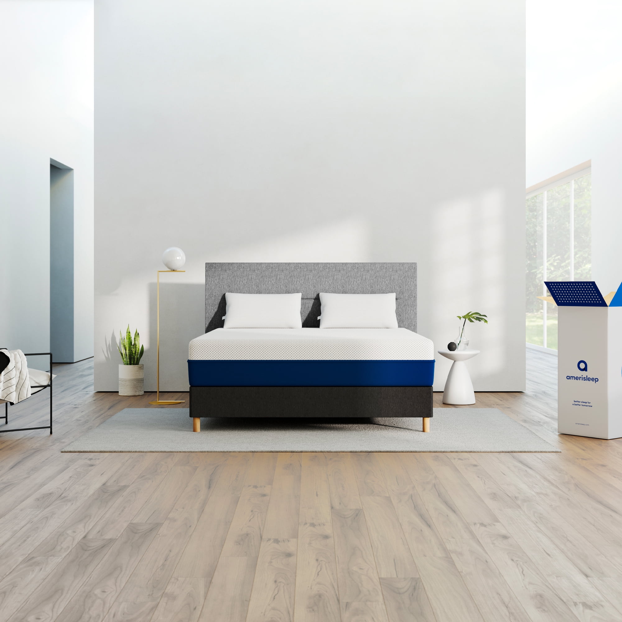 Amerisleep AS2 Back Stomach Sleeper Medium Firm Memory Foam Bed