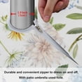 thumbnail image 6 of GZHJMY Colorful Flowers 60 Inch Round Tablecloth with Zipper Umbrella Hole Washable Spillproof Table Cloth Decorative for Picnic,Camping,Indoor and Outdoor, 6 of 7