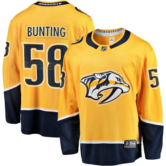 Men's Fanatics Michael Bunting Gold Nashville Predators Home Breakaway Jersey