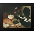 thumbnail image 2 of Baugin, Lubin 14x12 Black Modern Framed Museum Art Print Titled - Still Life with a Chess-Board, 2 of 5