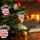 thumbnail image 5 of Fiudx Liquidación navideña Bolas de Navidad flocadas, bolas pintadas, decoración para árbol de Navidad, bolas de tela colgantes, arreglo decorativo, bolas de gamuza navideñas, 6 piezas, 5 of 7
