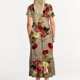 thumbnail image 5 of Puntoco Vestido Midi De Moda Para Mujer Vestido Con Cuello Redondo Y Manga Corta Con Doble Bolsillo Y Estampado Floral Color M,Regalos Para Mujer Joven, 5 of 5