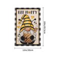 thumbnail image 4 of Rdsfhsp Bee Happy Gnome Spring Decorative Garden Flag, Buffalo Plaid Check Summer Yard Outside Decorations, Farmhouse Outdoor Small Home Decor Double Sided 12 x 18, 4 of 5