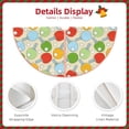 thumbnail image 3 of Rateoe Colorful Ping Pong Rackets1 Pattern Christmas Tree Skirt with Ties, Christmas Tree Decorations, Farmhouse Christmas Decor Xmas Holiday Decorations-30", 3 of 6