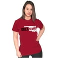 thumbnail image 3 of Home State Pride Oklahoma Proud Okie Womens Fitted Plus Size Graphic Tee Brisco Brands 3X, 3 of 4