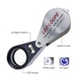 10X Magnification Jeweler Loupe Triplet Lens Magnifier with 6 LED UV