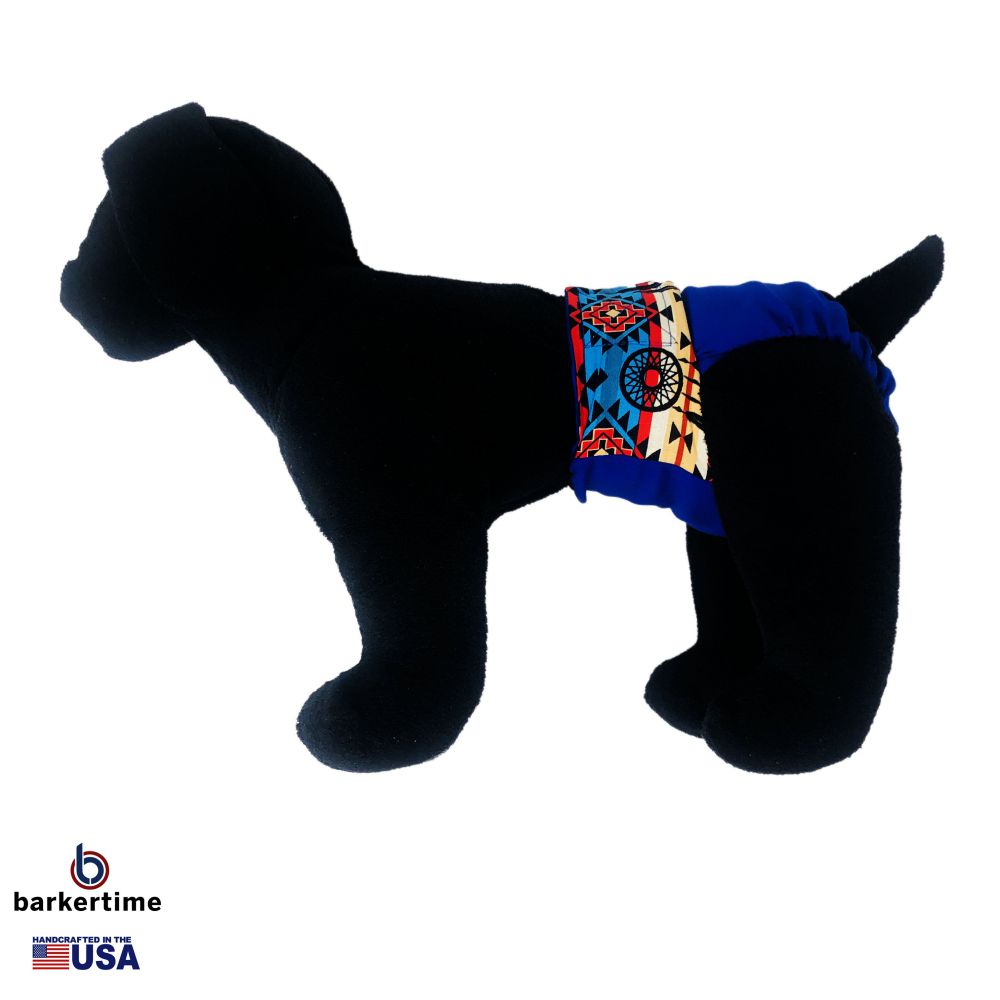 Barkertime Dream Catcher on Blue Dog Diaper