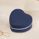 thumbnail image 1 of Caja de almacenamiento de joyería de terciopelo en forma de corazón | Organizador de viaje portátil con cremallera | Interior flocado | Se adapta a anillos pendientes y collares | Regalo romántico, 1 of 6