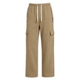 thumbnail image 5 of Mooqilaa Boys Cargo Sweatpants, Relaxed Fit Elastic Waist Multi-pocket Casual Athletic Pants Khaki Size 5T, 5 of 5