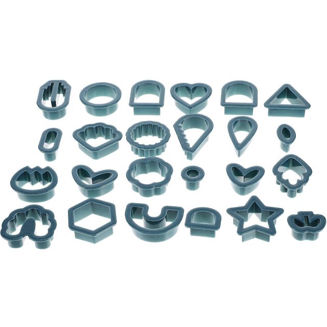 Pottery Craft Tool Clay Cutters For Handmade Crafts Dark Blue 4.5X3.5cm Cake Decorating 1 Set