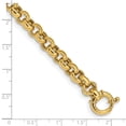 thumbnail image 3 of Diamond2Deal 14K Yellow Gold Fancy Rolo Link Bracelet 7.5inch for Women, 3 of 5
