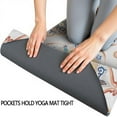 thumbnail image 3 of Colorful Floral Pattern Hot Yoga Mat Towel Non Slip for Hot Yoga - Quick-Drying Yoga Mat Cover with 4 Corner Pockets with Travel Bag - Hot Yoga Towel Non Slip Grip Moisture Wicking Sweat 70"x26", 3 of 6