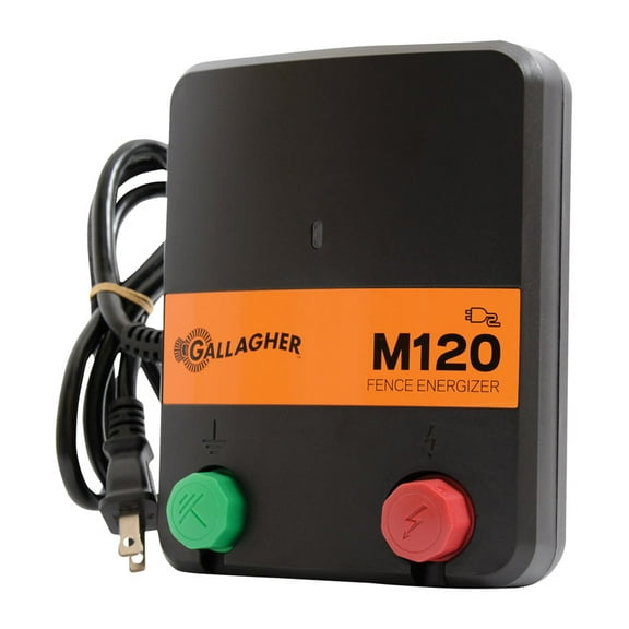 Gallagher M120 110 volt Electric Fence Energizer 15 mi. Black/Orange