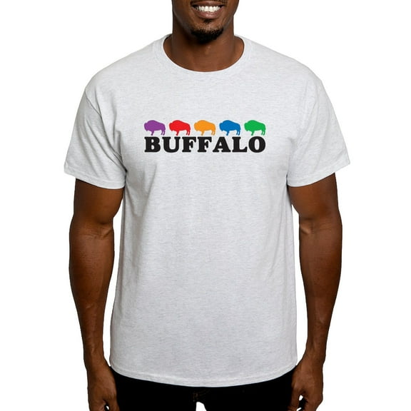CafePress - Colorful Buffalo Light T Shirt - Men's Classic Graphic T-Shirt