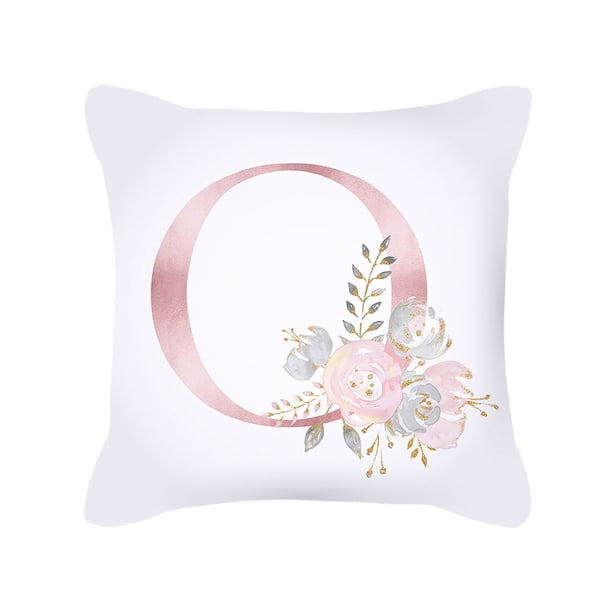 Funda de almohada con diseño de letras, funda de cojín para sofá o coche, almohada para decoración del hogar Wmkox8yii HFSH1159