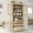 Natural, variant on Euroco 36x16.5x78inch Freestanding Kitchen Pantry Storage Cabinet,Multifunctional Cupboard with 3 Drawers,Adjustable Shelves and Power Outlet for Dining,Living Room,Natural