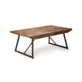 thumbnail image 3 of Walden Brown Wood ParquetTop with Dark Gray Iron Base Cocktail Table, 3 of 5