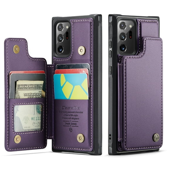 ShieldPlus for Samsung Galaxy Note20 Ultra Case Wallet with Card Holder,Note 20 Ultra 5G Wallet Case for Women Men with RFID Blocking,Durable Kickstand Shockproof Case for Galaxy Note20 Ultra,Purple
