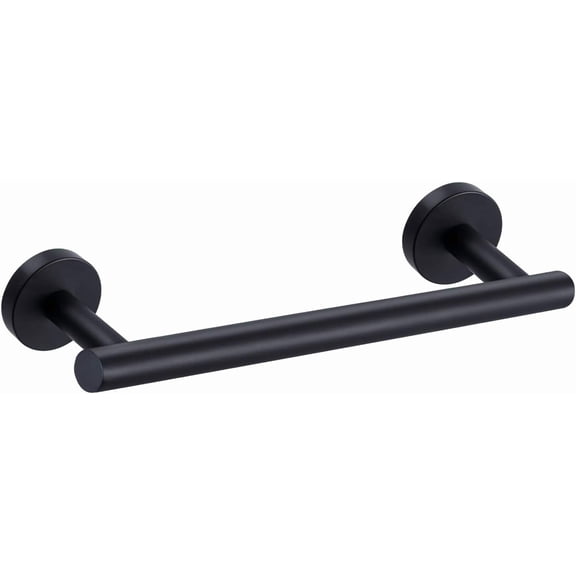 Matte Black Bath Hand Towel Bar Single Bars Towel Rack Rod Classic Wall Mounted Stainless Steel Bathroom Towel Bar Toilet Kitchen Towel Shelf Single Layer,12inch