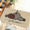 thumbnail image 4 of Fall Pumpkin Buffalo Plaid Door Mat Seasonal Autumn Harvest Thanksgiving Decorative Doormat Welcome Floor Mat for Indoor Outdoor 17.5 x 29 Inch, 4 of 5