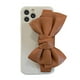 thumbnail image 1 of Desiderio Funda de cuero con lazo grande compatible con iPhone, elegante y suave funda para teléfono móvil protegida a mano, estilo: estilo 1; iPhone14pro, 1 of 5