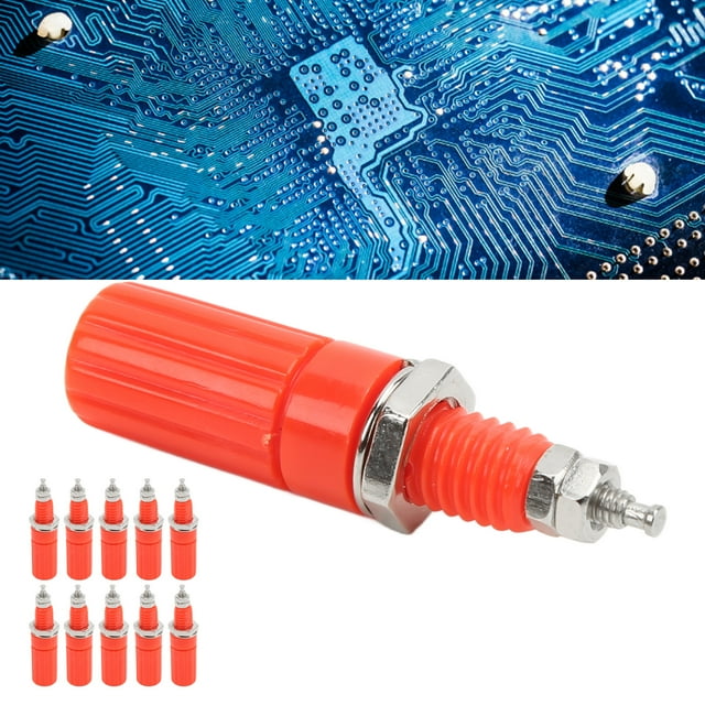 Banana 10Pcs M3 Terminal 4mm Banana Jack Socket Screw Panel Jack Terminal Plug for Electronic Equipment