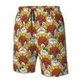 thumbnail image 4 of Logiee Cartoon Sunflowers Print Mens Swim Trunks Quick Dry Board Shorts,Breathable Hawaii Beach Shorts Swimwear Bathing Suits-XX-Large, 4 of 6