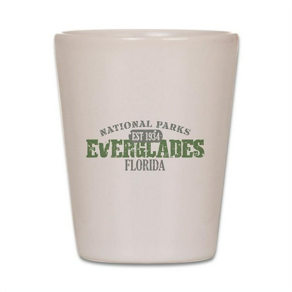 CafePress - Everglades National Park FL - White Shot Glass, Unique and Funny Shot Glass