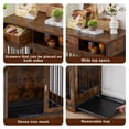 thumbnail image 4 of Ouyessir Dog Crate,Furniture Style Large Indoor Dog Kennel with Storage Drawer,Brown, 4 of 6