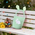 thumbnail image 5 of ToyKingdee Bunny Easter Basket, Classic Gingham Easter Bucket Bag for Easter Egg Hunts Party Favor Decorations, 5 of 6