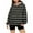 Black, variant on Hoodie Womens Pullover Womans Long Sleeved Drawstring Pullover Stripe Leisure Oversized Tops Ladies Outdoor Workout Fall Winter Wear Black