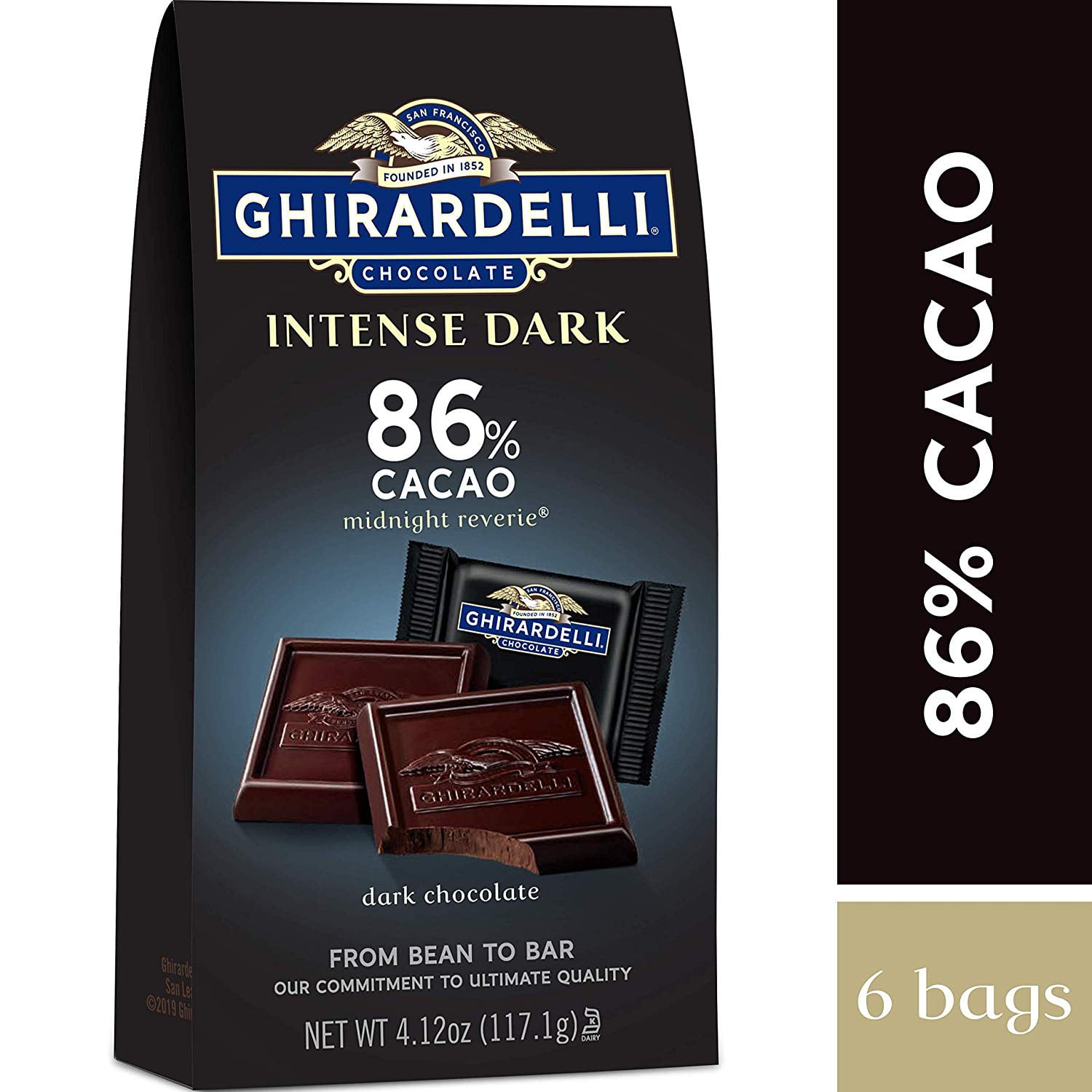 Ghirardelli Intense Dark Chocolate Crispy Rice Squares Case Pack (540 ct)