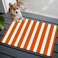 thumbnail image 4 of Burnt Orange Striped Large Area Rugs for Bedroom Living Room, Soft Non Slip Carpet Bedside Rug, Thanksgiving Orange White Stripes Rectangular Floor Cover Kitchen Accent Rug 2'x3' for Office, 4 of 9