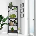 thumbnail image 2 of 4-Tier Leaning Free Standing Ladder Shelf Bookcase Display Shelf, 2 of 10