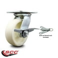 thumbnail image 2 of 6 Inch Nylon Caster with Ball Bearing and Brake/Swivel Lock Service Caster, 2 of 2